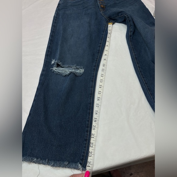Sincerely Jules Button Fly Distressed Jeans Women’s Size 9/29 High Rise 5 pocket - Picture 5 of 8